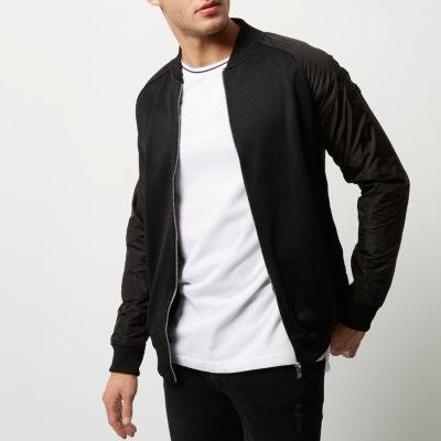 Black Only & Sons nylon sleeve bomber jacket